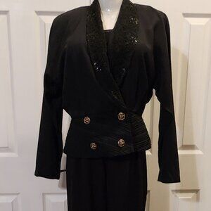NWOT - Elegant Pantsuit with sequin collar by Sheri Martin